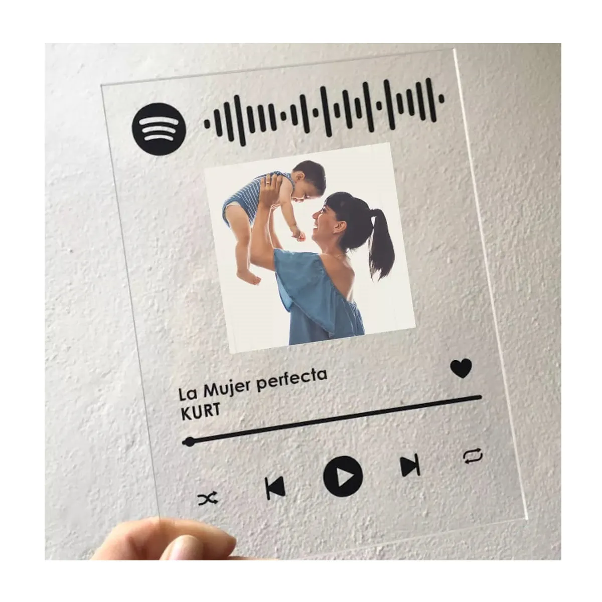 Custom Spotify Premium Glass Photo Acrylic Song Spotify Plaque acrylic music stand acrylic sign