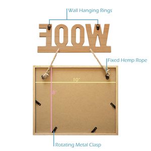 <b>Wooden</b> <b>Picture</b> <b>Frame</b> For Dogs With Woof Sign Wall Hanging Photo <b>Frame</b> Rectangle Horizontal Pet Gift Keepsake - Product Image 4