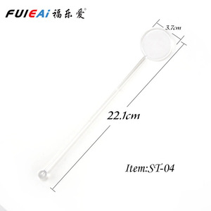 Plastic Cocktail Stirrers 18cm 20cm 22cm Round Head Printable For Beverages Coffee Stirring - Product Image 3