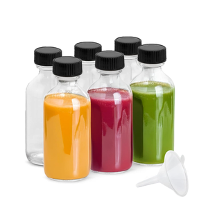 Bottiglie in Vetro per Shot da 60ml (2 oz) con Tappi, Grado Alimentare, Mini Bottiglie da Viaggio Essenziali, Adatte per Succhi Fai-da-Te - Product Image 1