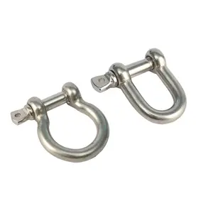 High Quality Stainless Steel 304/316 D Shape Screw Clasp Shiny U Horseshoe Shape Clasp Lock Buckle Carabiners.