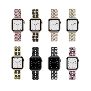 15 Estilos <span class=keywords><strong>de</strong></span> Pulseras <span class=keywords><strong>de</strong></span> Cadena Metálica para Mujer, Correas <span class=keywords><strong>de</strong></span> Reloj Inteligente <span class=keywords><strong>de</strong></span> Cuero y Acero Inoxidable para <span class=keywords><strong>Apple</strong></span> <span class=keywords><strong>Watch</strong></span> 10 9 8 - Product Image 1