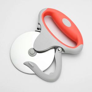 Kitchen Accessories Round Blade <b>Tools</b> Dough Pie <b>Cookie</b> Rolling Stainless Steel Slicer Rocker Wheel Pizza Cutter - Product Image 2