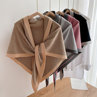 Nouveau châle triangulaire en tricot pour femmes, fabricant, sensation cachemire, poncho, châle en pashmina pour femmes, automne