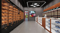 Meubles de magasin de cigares en bois écologiques et durables sur mesure, éclairage LED, étagère de présentation de tabac, comptoir de présentation en verre pour boutique de tabac