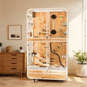 Jaula de pájaros de esquina grande de lujo, portador de loros de madera ecológico con características duraderas, venta de casa de pájaros de madera, caja de embalaje de lujo - Product Image 4