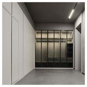 Glossy <b>White</b> Lacquer Finished Doors Modern Design Customize Size Wardrobe Closet Bedroom Wall Design - Product Image 6