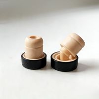 Bouchon de bouteille d'huile en polymère et bois en forme de T, personnalisé, de qualité alimentaire, anti-fuite, durable, portable et réutilisable