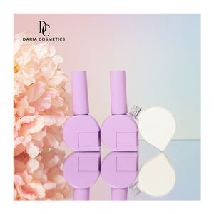 Logotipo personalizado al por mayor <span class=keywords><strong>10</strong></span> ml púrpura diseño ovalado UV esmalte de uñas en gel botella de vidrio con tapa y cepillo UV - Product Image 4