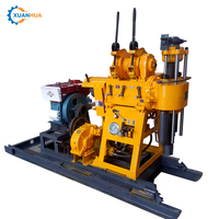 Machine de forage de puits d'eau de forage Portable de 200m de profondeur moteur Diesel hydraulique prix bon marché fabriqué en Chine moteur de conception rotative