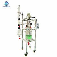Yangmai YMGR-20EX 20L Hervidor de Reacción Encamisado de Doble Capa de Vidrio de Borosilicato de Alta Calidad con Motor Automático y Control de Temperatura para