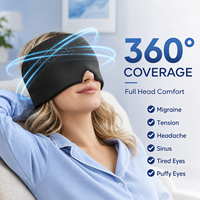 Casquette réutilisable en gel pour soulager les migraines, compresse froide pour maux de tête, thérapie chaud-froid, enveloppement pour la tête, masque rafraîchissant pour les yeux, pour le soulagement des sinus