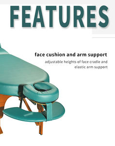 पोर्टेबल 2-सेक्शन फोल्डेबल मालिश टेबल आधुनिक डिजाइन लकड़ी के पैर के लिए चेहरे चिकित्सा के लिए आधुनिक डिजाइन लकड़ी के पैर - Product Image 6