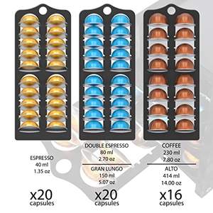 Support de rangement pour capsules de café en bois à 4 niveaux, capacité de 80 capsules, <span class=keywords><strong>compatible</strong></span> avec <span class=keywords><strong>Vertuo</strong></span> Pod - Product Image 5