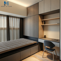 Ensemble de meubles de chambre à coucher modernes et personnalisés, système intégré multifonctionnel avec armoire, lit et bureau, meubles modulaires pour appartement