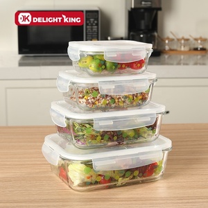 Hộp Đựng Thức Ăn Bằng Thủy Tinh Chất Lượng Cao Có Nắp Chống Rò Rỉ Bằng Thủy Tinh Borosilicate - Product Image 3