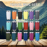 Gobelets de voyage isolés en acier inoxydable personnalisables Design classique bouteille d'eau sous vide tasses à thé pailles en verre à vin tasse de sport