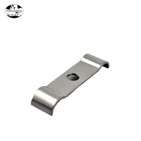 Support de fixation en acier inoxydable avec trou central, finition zinguée, compatible M8