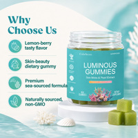 Gummies liposomales OEM Sea Moss Pearl Vitamine C Fraise-Limonade pour l'éclat et l'éclat de la peau, 60 unités