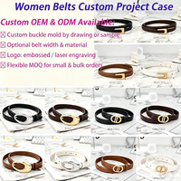 Ceinture en cuir pleine fleur double face pour femme, design de niche, boucle ardillon en alliage de luxe, personnalisation flexible du logo, marque, faible MOQ