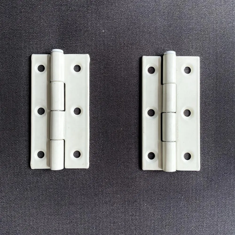 100 мм свободные штифты, петли утапливаемые (пара)/белые, не врезные дверные петли
