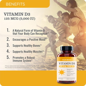 Complément <span class=keywords><strong>d</strong></span>'huile de poisson Oméga 3 pour la santé cardiaque, acides gras, <span class=keywords><strong>vitamine</strong></span> <span class=keywords><strong>D</strong></span> issue <span class=keywords><strong>d</strong></span>'algues, <span class=keywords><strong>vitamine</strong></span> K trans-<span class=keywords><strong>MK7</strong></span> - Product Image 2