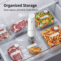 Machine de mise sous vide portable sans fil 65KPa à prix d'usine, dispositif de conservation alimentaire avec sacs réutilisables pour camping-car et voyage