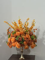 Bola de Flores Artificiales de 60cm al por Mayor, Bola Floral de Rosas de Seda de Tacto Real para Centros de Mesa de Boda, Decoración de Mesas, Fiestas y Escenarios