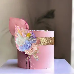 केक टॉपर सूखे फूल सेट गोले DIY जन्मदिन केक सजावट पार्टी के लिए शादी के फूल का जश्न मनाने के लिए