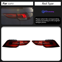 AKD STOCK LOCAL Pologne pour Golf 8 2021-2023 : Dernière version de feux de jour LED (DRL) avec clignotants dynamiques, accessoires de recul et de freinage