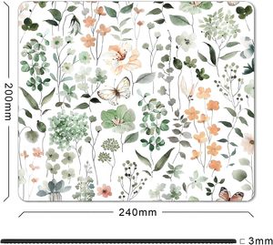 แผ่นรองเมาส์ลายดอกไม้สมัยใหม่ <span class=keywords><strong>รีวิว</strong></span>ดี ใช้งานได้ลื่นไหล เหมาะสำหรับนักเรียน - Product Image 3