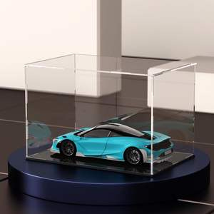 For Eco-Friendly Clear Acrylic <b>Display</b> <b>Case</b> with Black Base Storage <b>Display</b> Solution for Diecast Model Cars Pre-Assembled - Product Image 1