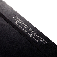China Factory Custom Printing A4 Hardcover Black PU Leather Cover Business Dot Grid Lined Blank Notebooks Journal