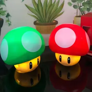 Night Light lampara de Mario Bross Lampe Led 3d Super Lampara Mario Bros Mushroom Table Lamp Mario For Bedroom Children Toys