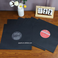 Fundas Interiores de Papel para Discos de Vinilo, Color Negro, Paquete de 20, Éxito de Ventas de Fábrica