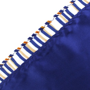 Ladies Color Blocking Soft Smooth Custom Print Geometric Blue Orange Striped Zigzag Edge Long Satin <strong>Women</strong> <strong>Silk</strong> <strong>Scarf</strong> for <strong>Women</strong> - Product Image 6