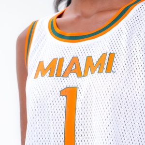 Maillot <span class=keywords><strong>de</strong></span> basketball court pour <span class=keywords><strong>femme</strong></span> grande taille, respirant en maille, avec nom et numéro d'équipe personnalisés, vente en gros OEM - Product Image 4