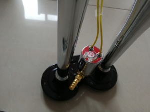 Untuk sirene truk klakson udara kontrol listrik LD-201 24V 450Hz 230mm/300mm Zinc + Aluminium 1 cara Speaker garansi 12 bulan - Product Image 4