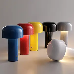 创意蘑菇装饰台灯卧室大气酒吧台灯usb无线充电床头灯台灯
