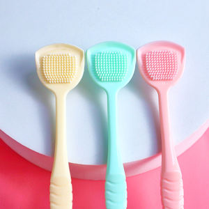 سيليكون منظف لسان بلاستيكي مكشطة Raspador De Lingua Limpiador De Lingua مكشطة اللسان مع فرشاة PP التعبئة - Product Image 4