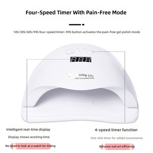 Lampe UV LED double pour le séchage des ongles, capteur intelligent, séchage rapide, sécheuse à gel rouge pour salon de manucure - Product Image 3