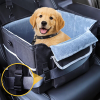 Siège de voiture moderne pour animaux de compagnie, lit de voiture chaud en fausse fourrure, siège de voiture portable pour chien avec ceinture de sécurité, logo personnalisé en stock