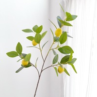 S1104 Branches d'arbre artificielles en mousse avec feuilles d'orange et de citron pour la décoration de la maison et des fêtes