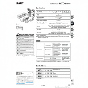 MXQ16-20โต๊ะสไลด์ลมนิวเมติก SMC - Product Image 1