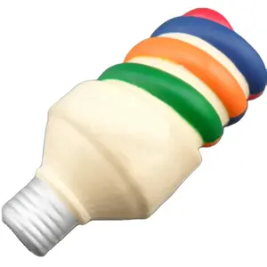 공장 저렴한 램프 모양 스트레스 볼 도매 PU 거품 새로운 디자인 맞춤형 컬러 로고 장난감
