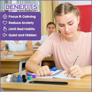 Autismo TDAH Niños Calmante Flexible Sensorial Ansiedad Alivio Texturizado Estrés <span class=keywords><strong>Fidget</strong></span> Juguetes Adultos Palo Sensorial - Product Image 3