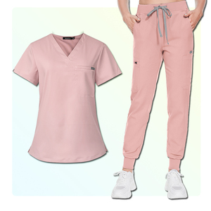Traje de mujer Uniforme cómodo Deportes Resistente al desgaste Suite Elástico Hilo de bombeo Pantalones roscados Uniforme de spa - Product Image 4
