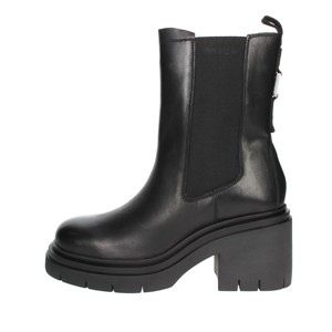 Tronchetti classici da donna con tacco 5cm F2Zenda02/Lea nero pelle a punta a punta altezza caratteristica suola in gomma - Product Image 1