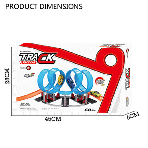 Jacko Toys Juguetes Pistas De <span class=keywords><strong>Carrera</strong></span> DIY Blocs de Construction à Assembler Voitures de Piste Rotatives à 360 Degrés avec Fonction de Recul <span class=keywords><strong>pour</strong></span> Enfants - Product Image 5