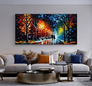 Abstrait <span class=keywords><strong>romantique</strong></span> forêt <span class=keywords><strong>paysage</strong></span> <span class=keywords><strong>peinture</strong></span> à l'huile sur toile grand mur Art coloré arbre <span class=keywords><strong>peinture</strong></span> personnalisé moderne salon décor - Product Image 1